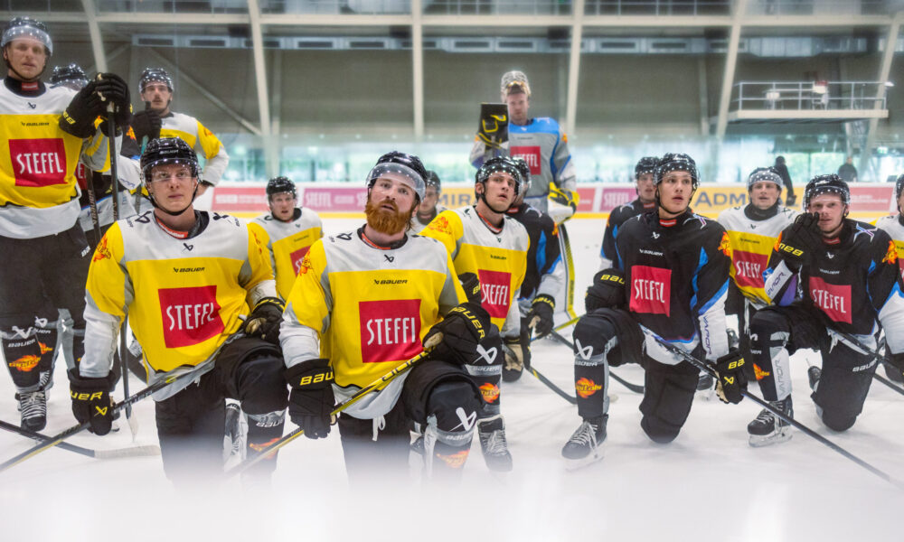 Several hundred fans in the first egg training of the Vienna Capitals!