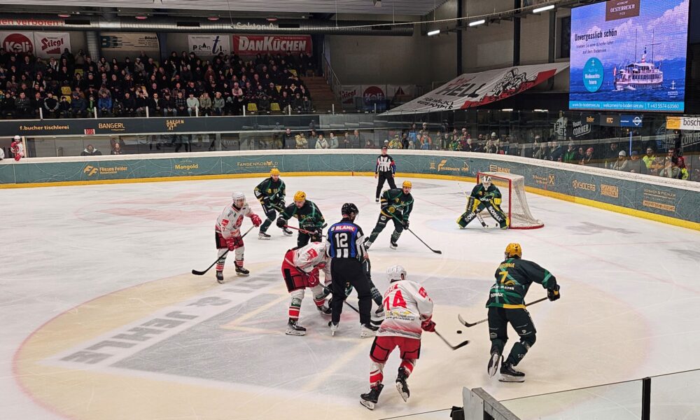 In front of over 1,800 fans: EHC Lustenau is ahead in the ÖEL final duel against KSV Kangaroos!